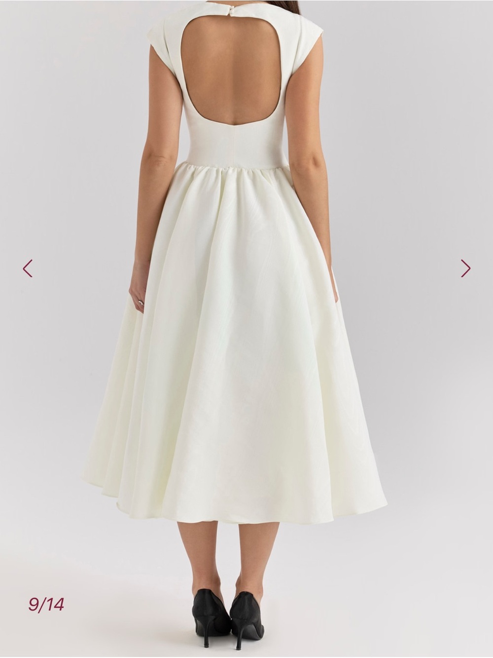 House of CB Debutante Midi Dress in Ivory - Picture 3 of 4